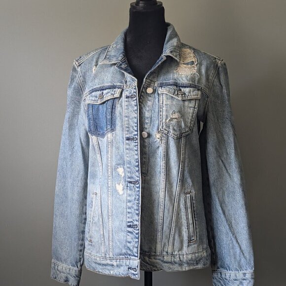 Maison Scotch Distressed Jean Jacket - Picture 1 of 9